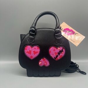 Betsey Johnson LBPOE skull crossbody purse